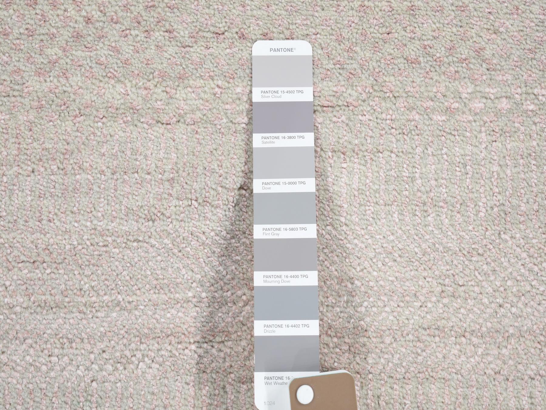Gabbeh Modern / Contemporary hand-knotted wool/silk runner in Gray, 2'6" x 11'3" — SKU O080338 (view 3)