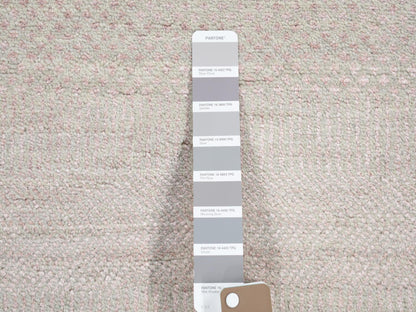 Gabbeh Modern / Contemporary hand-knotted wool/silk runner in Gray, 2'6" x 11'3" — SKU O080338 (view 3)