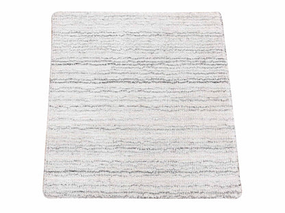 Modern / Contemporary hand-knotted wool rug in Ivory, 2' x 2' — SKU O080359
