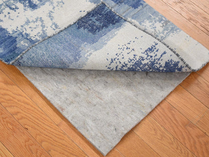 Blue 2'0" x 3'0" Modern and Contemporary Hand knotted Wool Rug - Sku: O080367