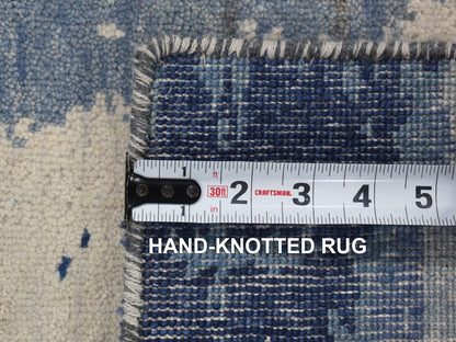 Blue 2'0" x 3'0" Modern and Contemporary Hand knotted Wool Rug - Sku: O080367