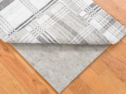 Ivory 2'0" x 3'0" Modern and Contemporary Handloom Wool Rug - Sku: O080371