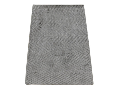 Beige 2'0" x 3'1" Modern and Contemporary Handloom Silk Rug - Sku: O080373