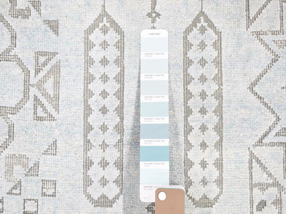 Blue 8'1" x 10'5" Mamluk Hand knotted Wool/Silk Rug - Sku: O080391