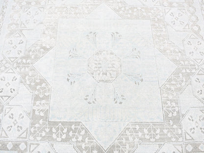 Blue 8'1" x 10'5" Mamluk Hand knotted Wool/Silk Rug - Sku: O080391