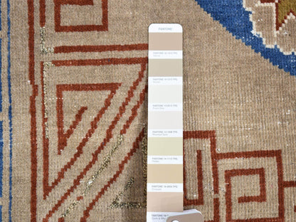Beige 2'1" x 2'2" Khotan and Samarkand Hand knotted Wool Rug - Sku: O080421