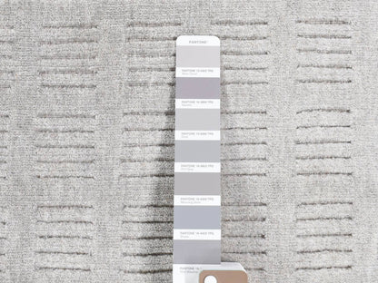 Modern / Contemporary hand-knotted wool rug in Gray, 2' x 3'1" — SKU O080461 (view 3)