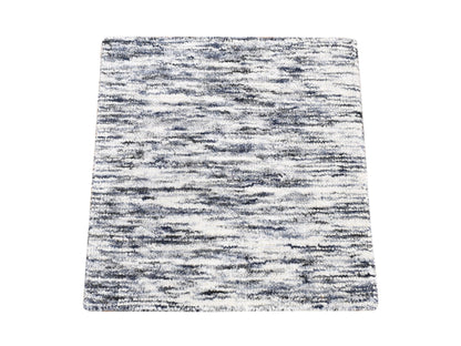 Ivory 1'10" x 2'0" Modern and Contemporary Hand knotted Wool/Silk Rug - Sku: O080470