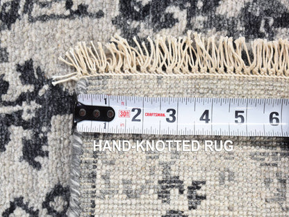 Ivory 2'1" x 3'2" Wool / Silk Hand knotted Wool/Silk Rug - Sku: O080485