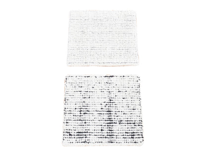 Ivory 1'1" x 1'1" Modern and Contemporary Hand knotted Wool Rug - Sku: O080495