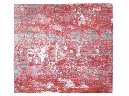 Modern / Contemporary hand-knotted wool rug in Red, 15'3" x 16'6" — SKU O080515