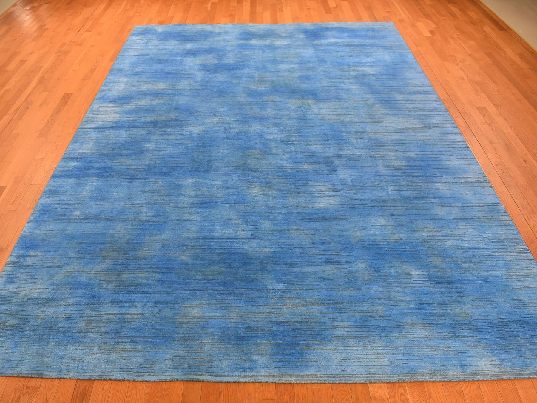 Overdyed 10'0" x 14'1" Modern / Contemporary Hand knotted Wool Rug - Sku: O080518