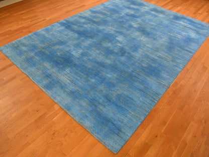 Modern / Contemporary hand-knotted wool rug in Overdyed, 10' x 14'1" — SKU O080518 (view 3)