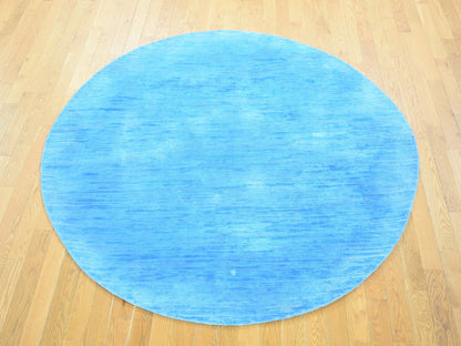Vintage hand-knotted wool rug in Overdyed, 6'1" x 6'1" — SKU O080523 (view 2)