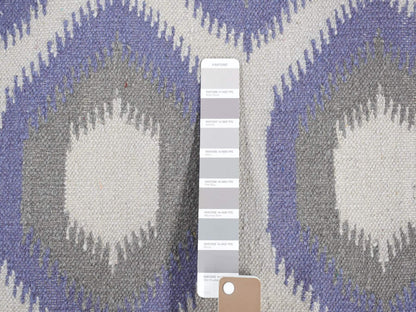 Kilim Flat-Weave hand-knotted wool rug in Gray, 2'5" x 6' — SKU O080534 (view 3)