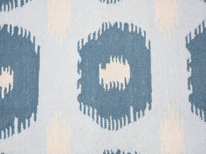 Blue 2'5" x 6'0" Flat Weave Hand woven Wool Rug - Sku: O080535