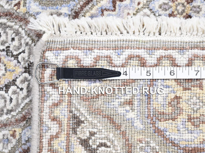 Transitional hand-knotted wool/silk rug in Brown, 2'1" x 3'1" — SKU O080576 (view 6)