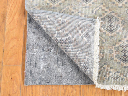 Grey 2'0" x 3'0" Oushak And Peshawar Hand knotted Wool Rug - Sku: O080578