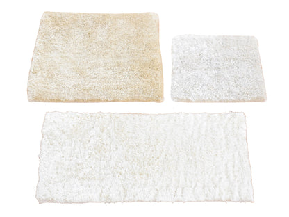 Ivory 1'0" x 2'1" Modern and Contemporary Hand knotted Wool Rug - Sku: O080596