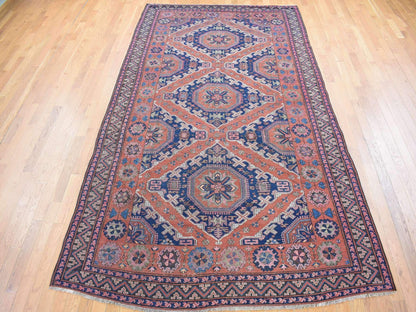 Red 7'0" x 11'0" Tribal Hand knotted Wool Rug - Sku: O080599
