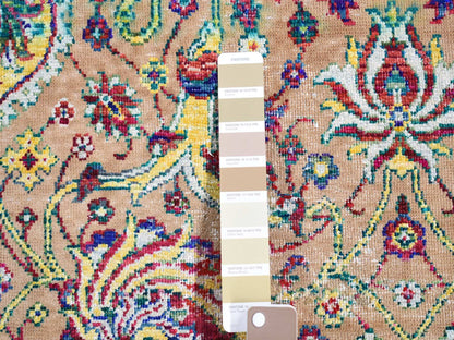Brown 1'10" x 2'0" Traditional Hand knotted Wool/Silk Rug - Sku: O080605