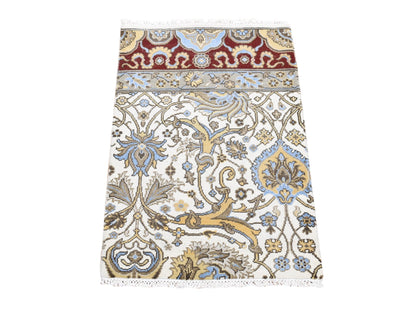 Rajasthan Rajasthan hand-knotted wool rug in Ivory, 2' x 3'2" — SKU O080606