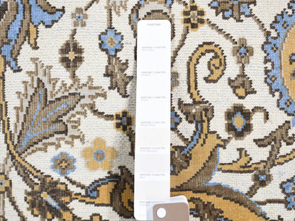 Ivory 2'0" x 3'2" Rajasthan Hand knotted Wool Rug - Sku: O080606