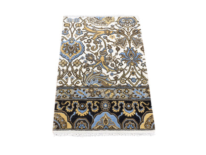 Rajasthan Rajasthan hand-knotted wool rug in Ivory, 2' x 3'2" — SKU O080612