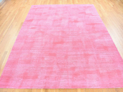 Overdyed 9'1" x 11'10" Vintage Hand knotted Wool Rug - Sku: O080628