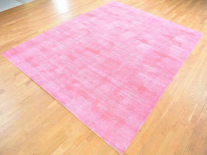 Overdyed 9'1" x 11'10" Vintage Hand knotted Wool Rug - Sku: O080628