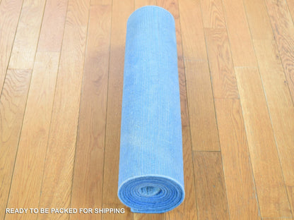 Vintage hand-knotted wool runner in Overdyed, 2'5" x 10'2" — SKU O080631 (view 4)