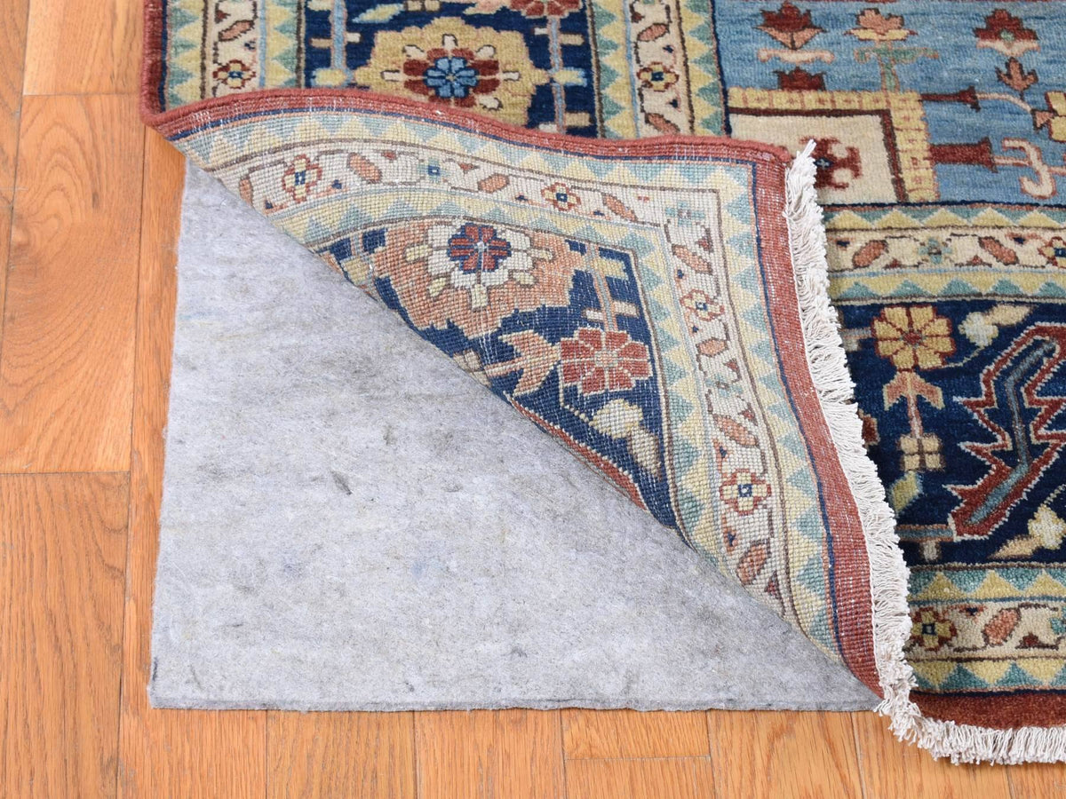 Heriz Heriz hand-knotted wool rug in Red & Midnight Blue, 10'1" x 13'9" — SKU O080634 (view 4)