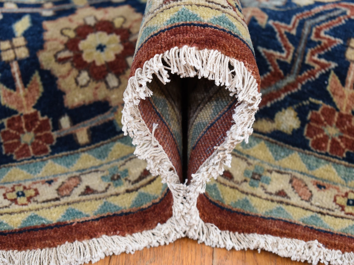 Heriz Heriz hand-knotted wool rug in Red & Midnight Blue, 10'1" x 13'9" — SKU O080634 (view 6)