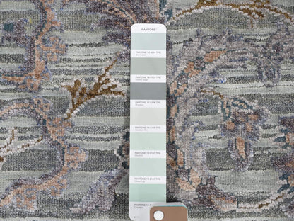 Green 10'0" x 14'0" Oushak / Peshawar Hand knotted Wool/Silk Rug - Sku: O080640
