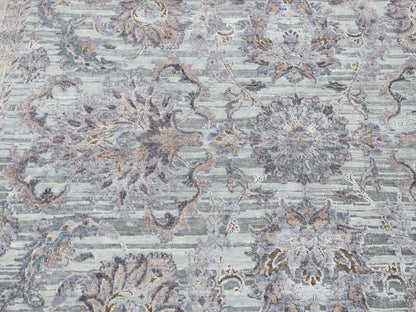Green 10'0" x 14'0" Oushak / Peshawar Hand knotted Wool/Silk Rug - Sku: O080640