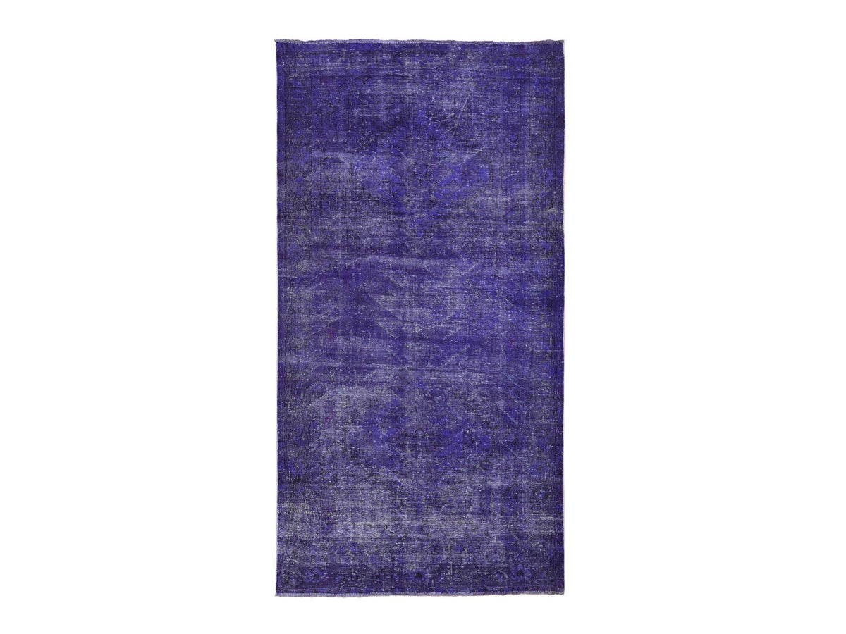 Shiraz Oushak hand-knotted wool rug in Overdyed, 5'1" x 9'9" — SKU O080656