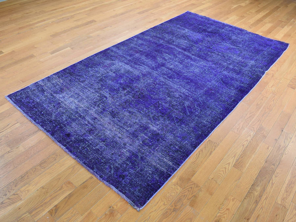 Shiraz Oushak hand-knotted wool rug in Overdyed, 5'1" x 9'9" — SKU O080656 (view 3)