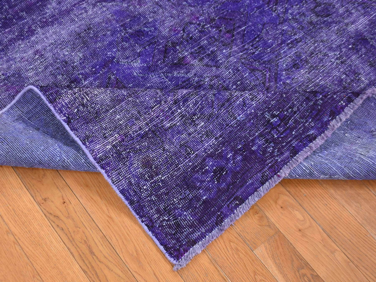 Shiraz Oushak hand-knotted wool rug in Overdyed, 5'1" x 9'9" — SKU O080656 (view 5)