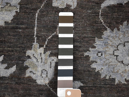 Peshawar Vintage hand-knotted wool rug in Overdyed & Silver Blue, 9' x 12' — SKU O080660 (view 7)