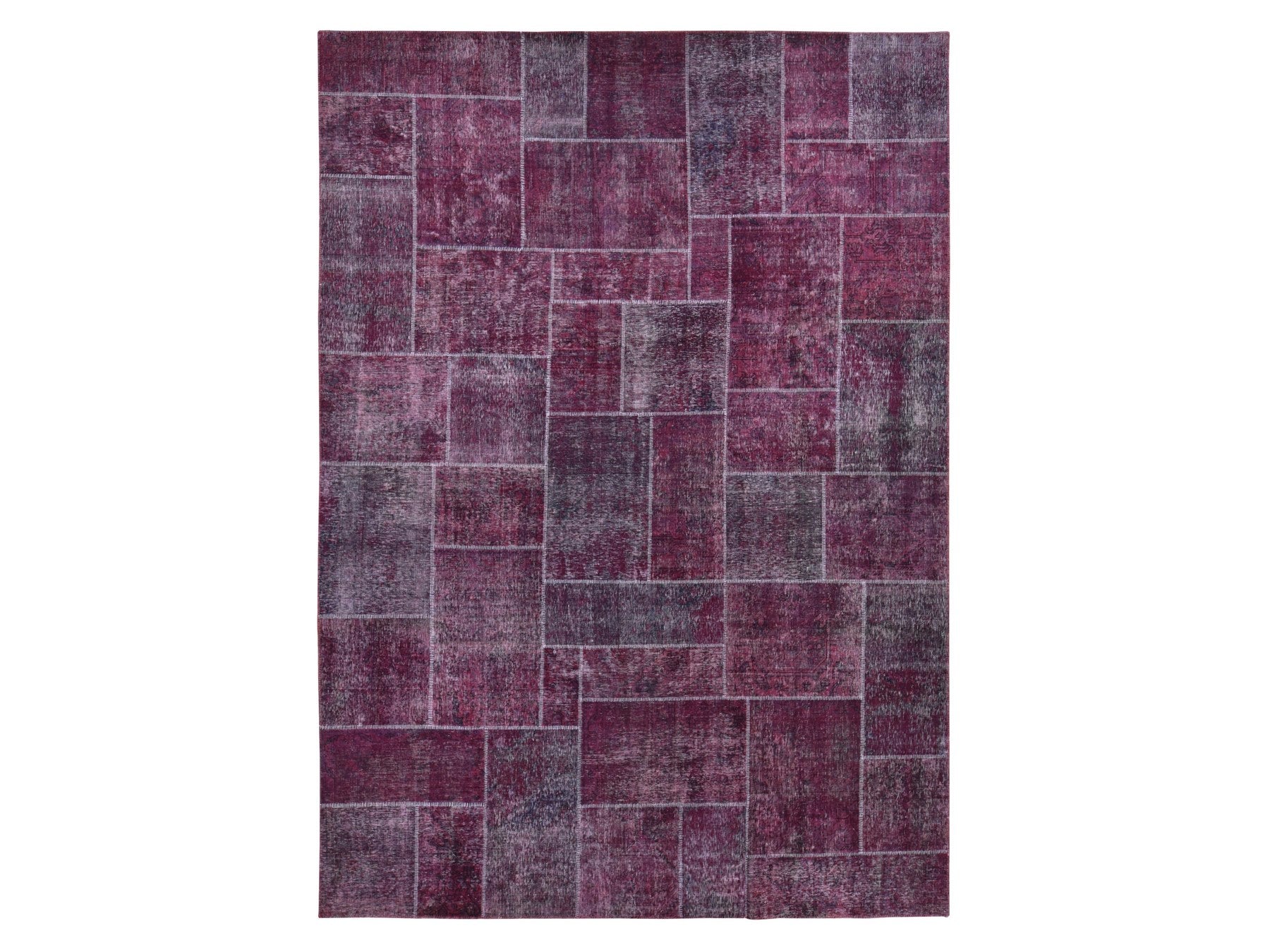 Vintage hand-knotted wool rug in Overdyed, 9'1" x 12'10" — SKU O080662