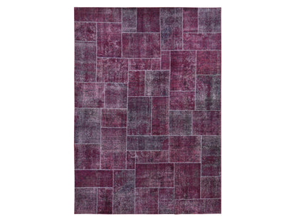 Vintage hand-knotted wool rug in Overdyed, 9'1" x 12'10" — SKU O080662