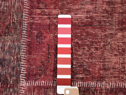 Overdyed 9'1" x 12'10" Vintage Hand knotted Wool Rug - Sku: O080662