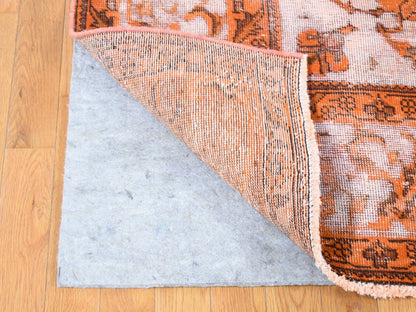 Overdyed 8'1" x 10'9" Vintage Hand knotted Wool Rug - Sku: O080665