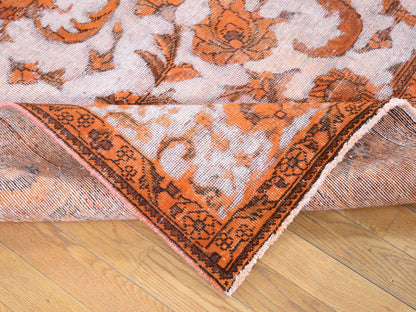 Tabriz Vintage hand-knotted wool rug in Overdyed & Ivory, 8'1" x 10'9" — SKU O080665 (view 6)