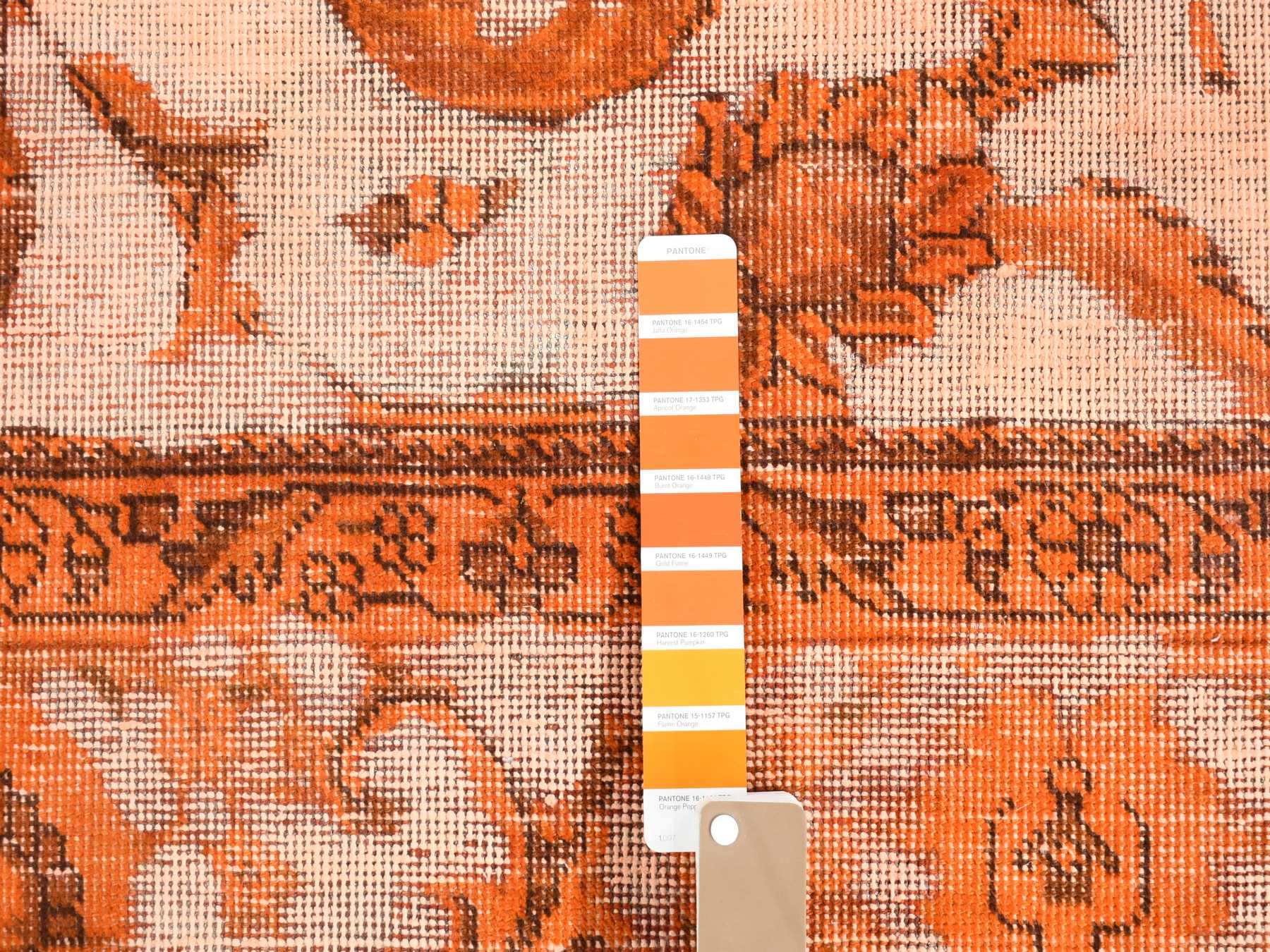 Tabriz Vintage hand-knotted wool rug in Overdyed & Ivory, 8'1" x 10'9" — SKU O080665 (view 7)