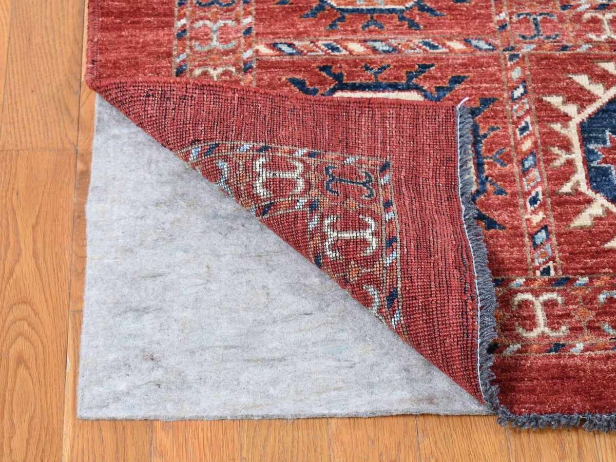 Tekke Tribal & Geometric hand-knotted wool rug in Red, 9'10" x 14' — SKU O080687 (view 4)