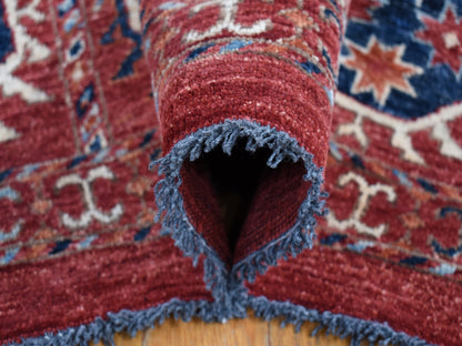 Tekke Tribal & Geometric hand-knotted wool rug in Red, 9'10" x 14' — SKU O080687 (view 5)