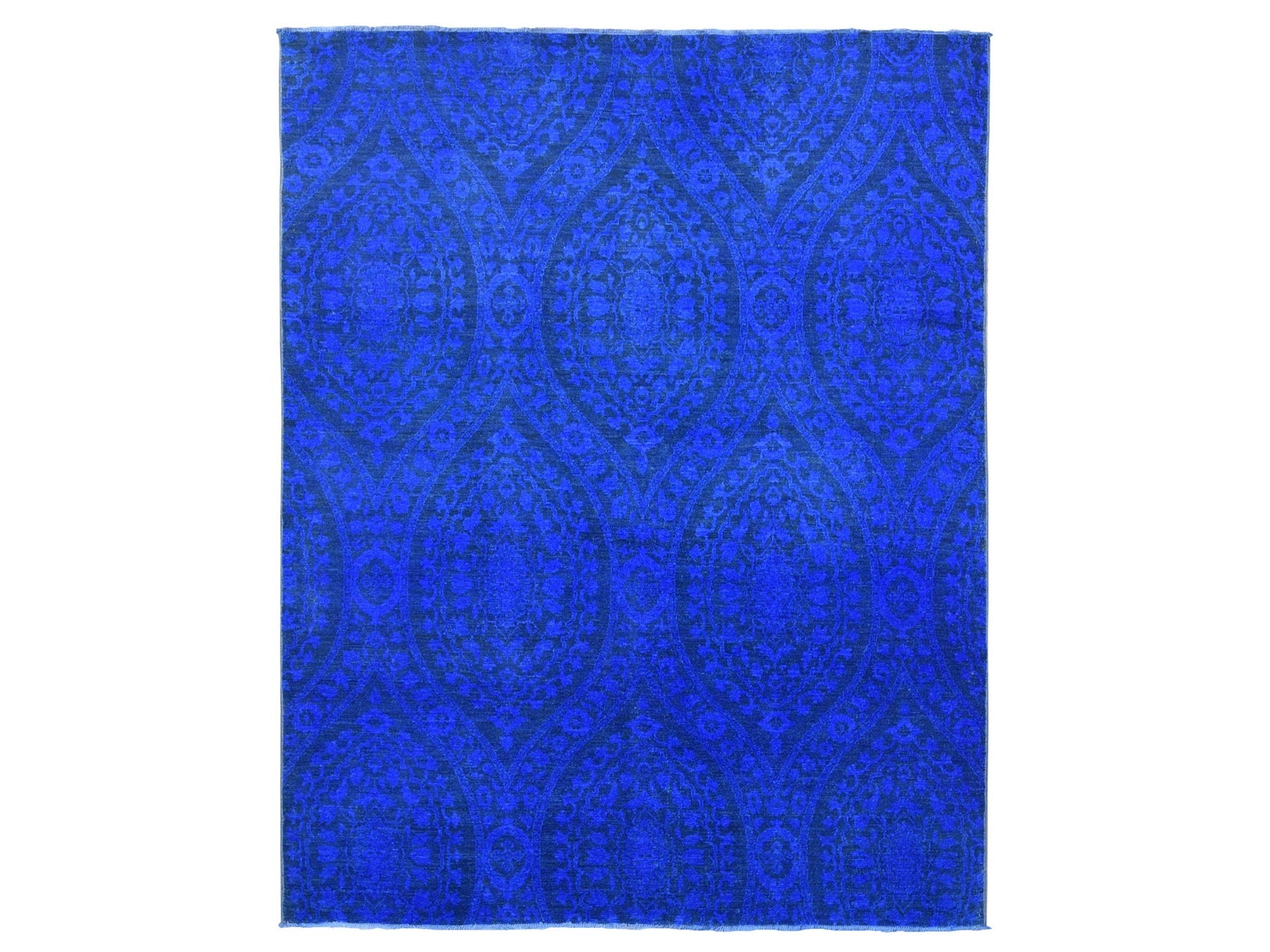 Vintage hand-knotted wool rug in Overdyed, 8' x 10' — SKU O080696