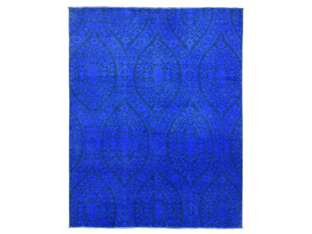 Vintage hand-knotted wool rug in Overdyed, 8' x 10' — SKU O080696