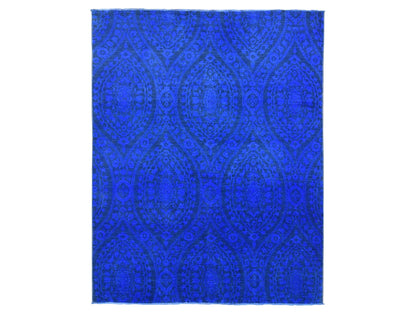 Vintage hand-knotted wool rug in Overdyed, 8' x 10' — SKU O080696